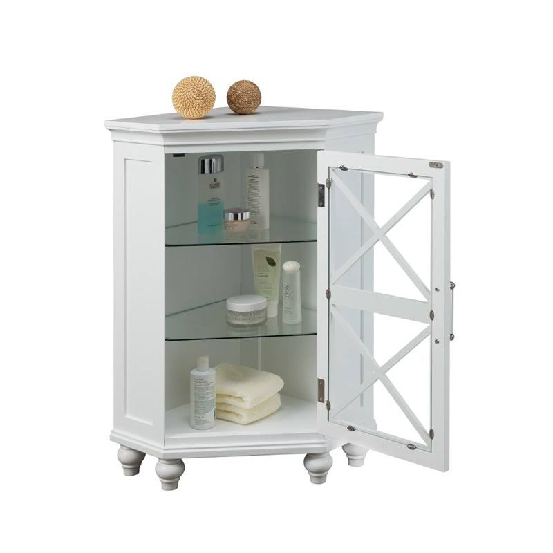 White Corner Floor Cabinet Y777