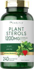 1200 mg 240 Capsules Non-GMO Gluten Free Plant Sterols Supplement with Beta Sitosterol H20594