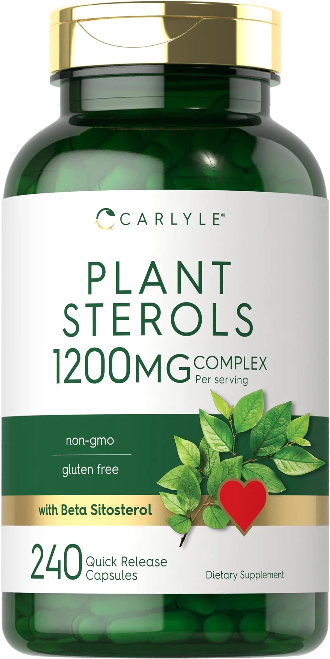 1200 mg 240 Capsules Non-GMO Gluten Free Plant Sterols Supplement with Beta Sitosterol H20594
