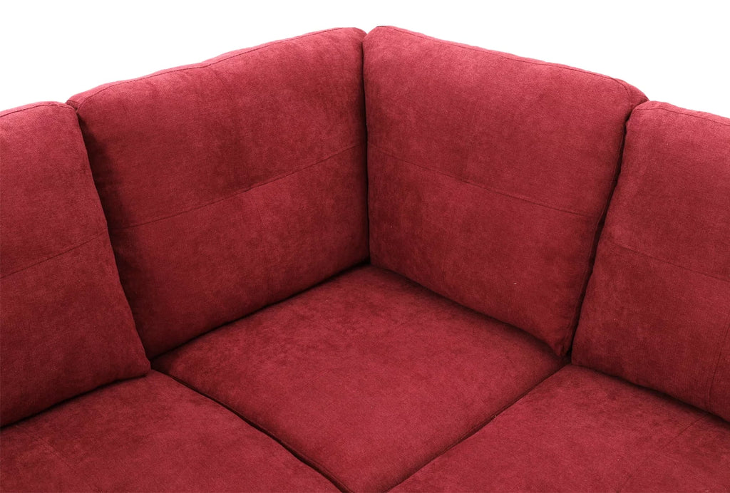 Wine Red L Shaped Sectional Sofa R572531