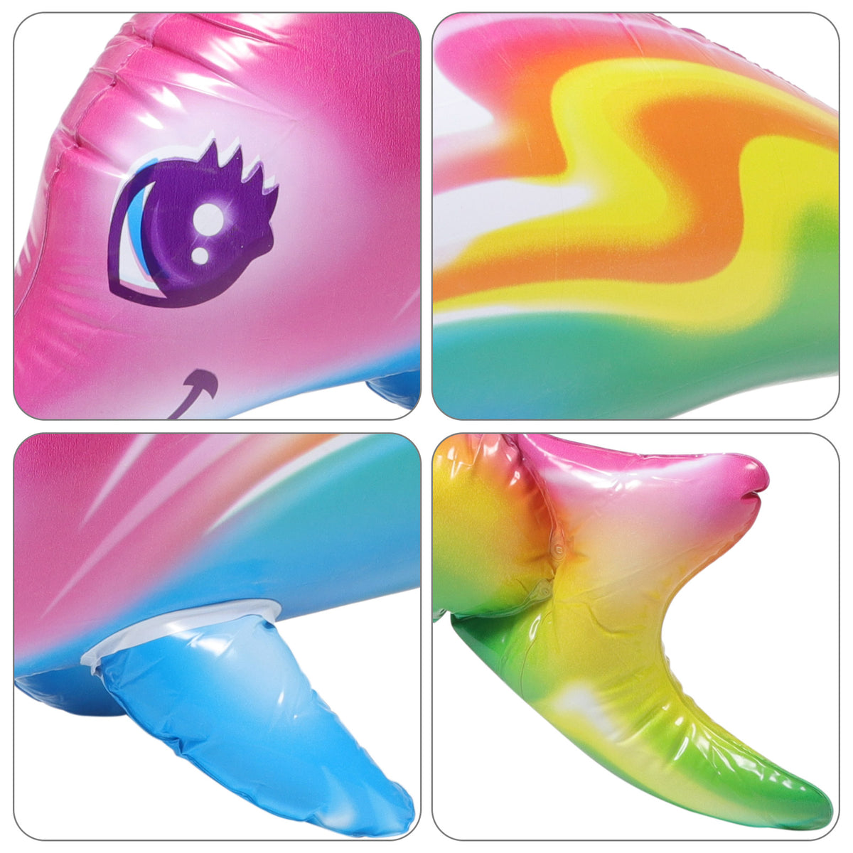2 Pcs Inflatable Dolphin Toy Swimming Pool Learning Toys W729
