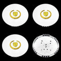 Set of 4 Chrome & Gold 17 inch 20 inch Wheel Hub Center Caps U49510
