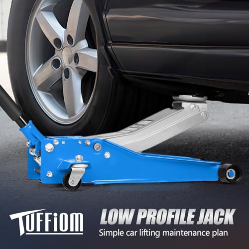 Low Profile Floor Jack, Dual Pistons Quick Lift Pump, Orange D92674
