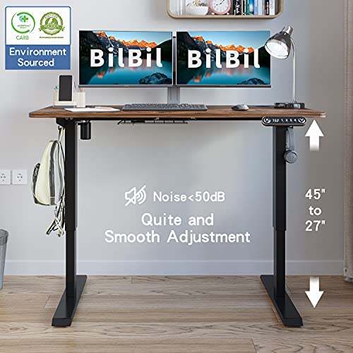 48 x 24 Inches Height Adjustable Electric Standing Desk with 4 Memory Presets P948115
