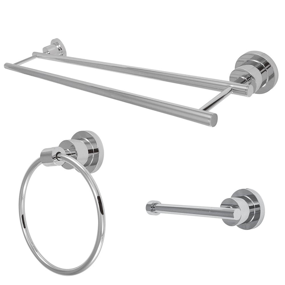 3-Piece Polished Chrome Bathroom Accessories Set K481589