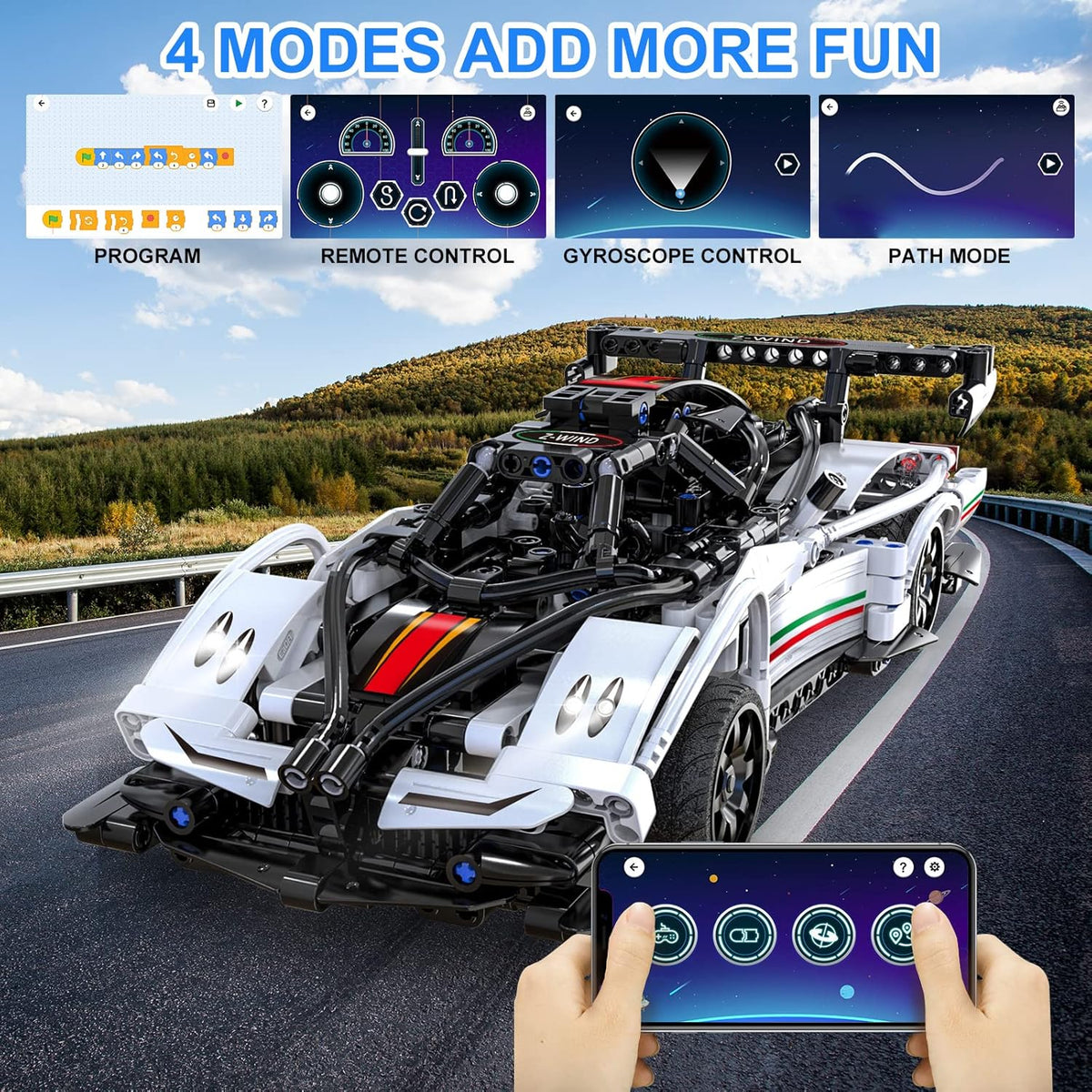 Remote Control Car Building Toys STEM Building Sets F434169