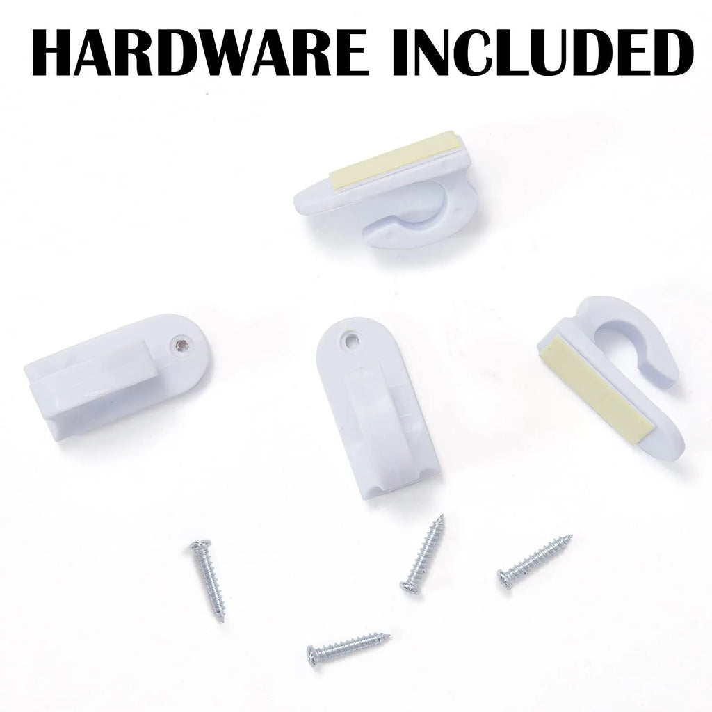 White 26" - 48" Adjustable Door Curtain Rods E17155