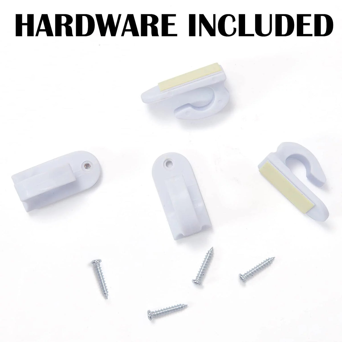 White 26" - 48" Adjustable Door Curtain Rods E17155