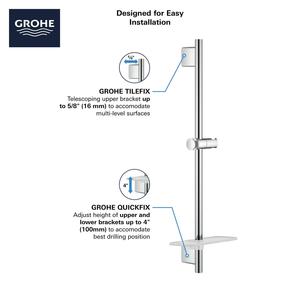 Starlight Chrome Shower Slide Bar K3763