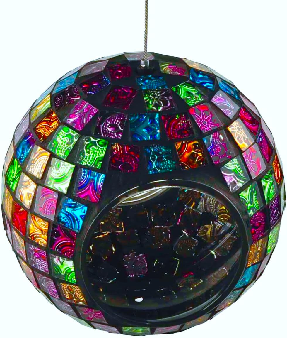 Mosaic Glass Hanging Bird Feeder O447762