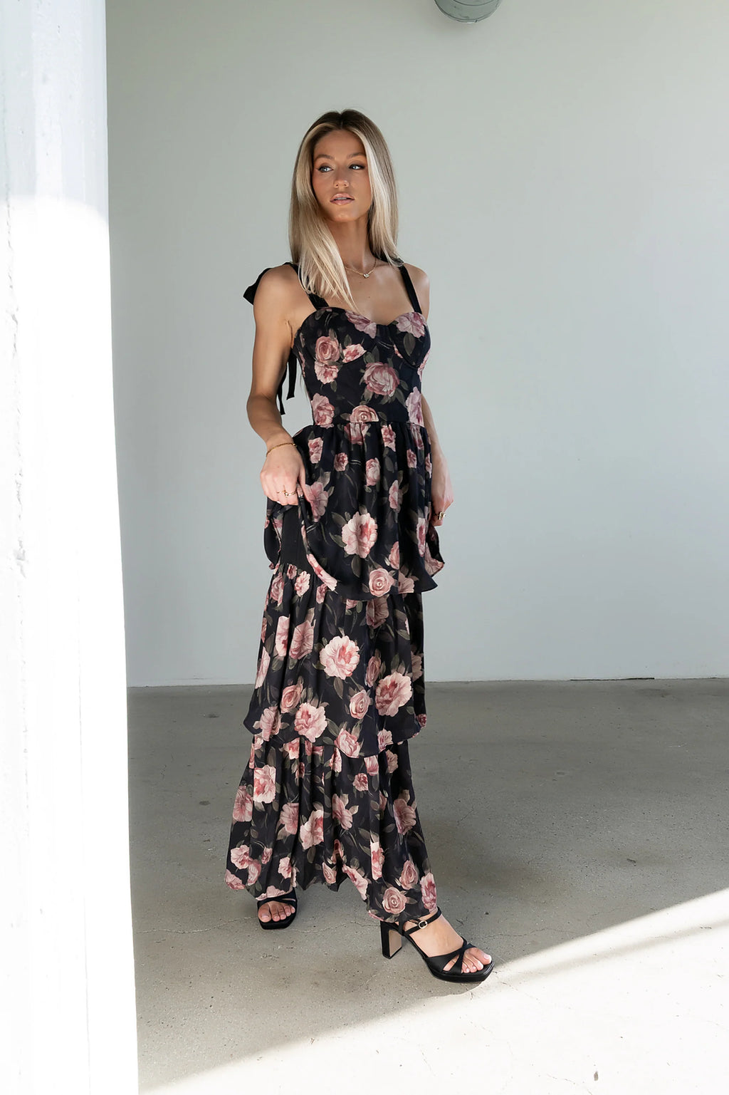 Ruffle Maxi Dress V63336