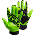 Large Neon Green/Black Football Gloves N23306