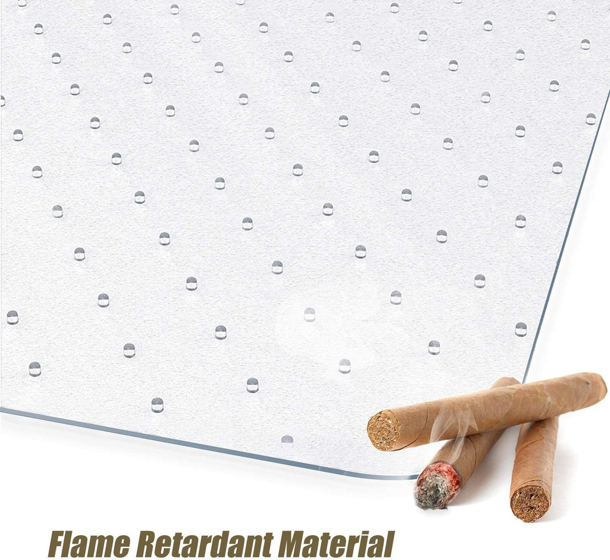 Transparent Office Chair Mat for Carpets with Studs (36 X 48 Rectangle) B608967