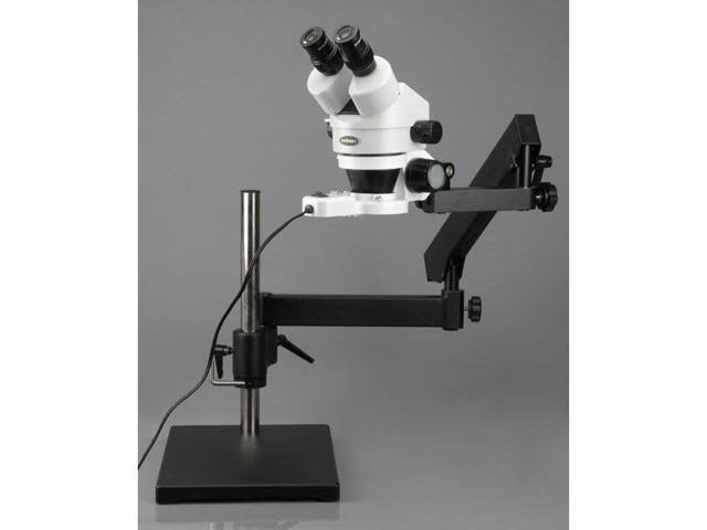3.5X-90X Articulating Stand Zoom Microscope with Fluorescent Ring Light V89210