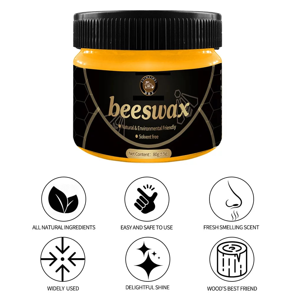 2Pcs Natural Beeswax Wood Furniture Cleaner and Polish T9848