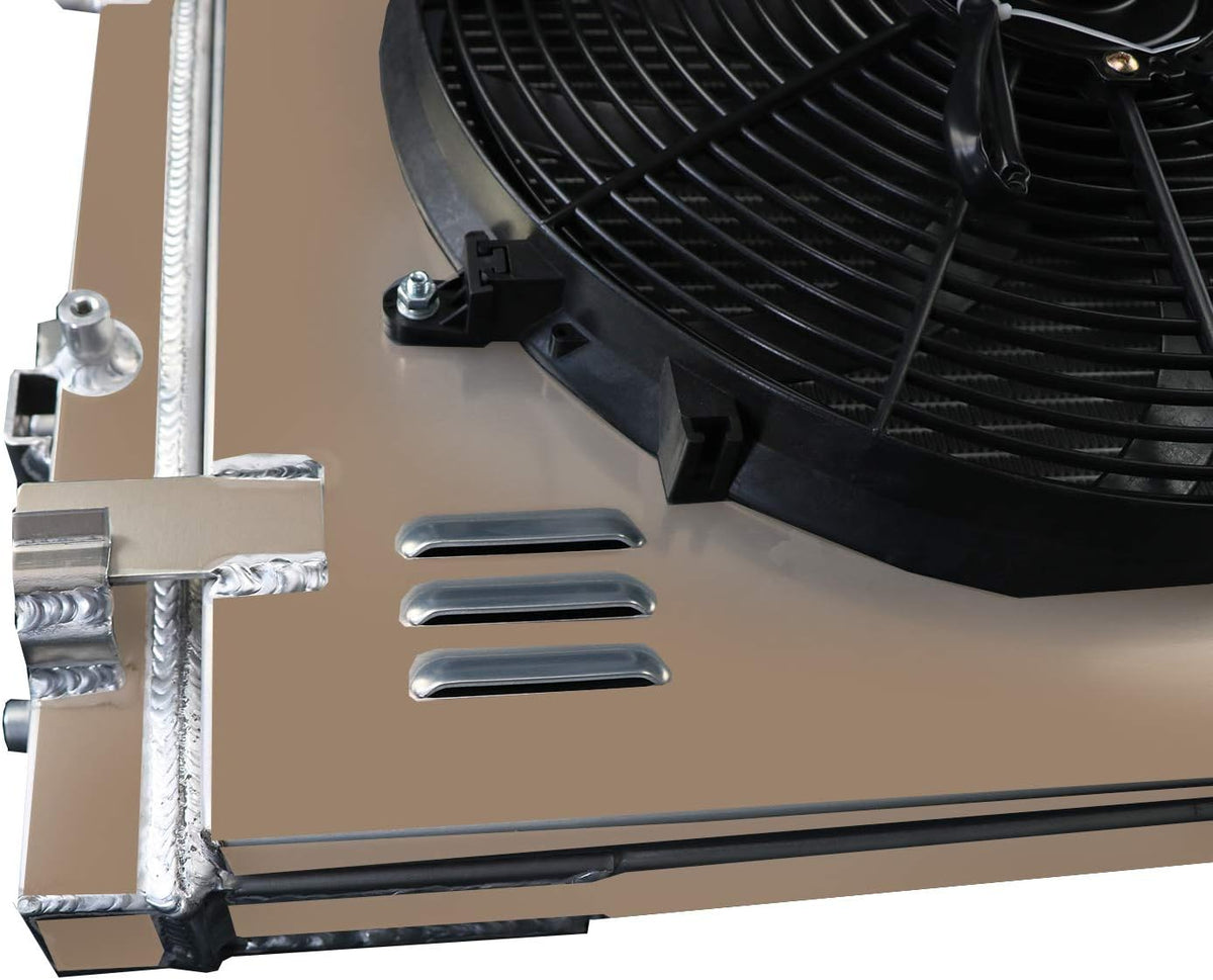 2 Row All Aluminum Radiator with Shroud Fan and Relay O312