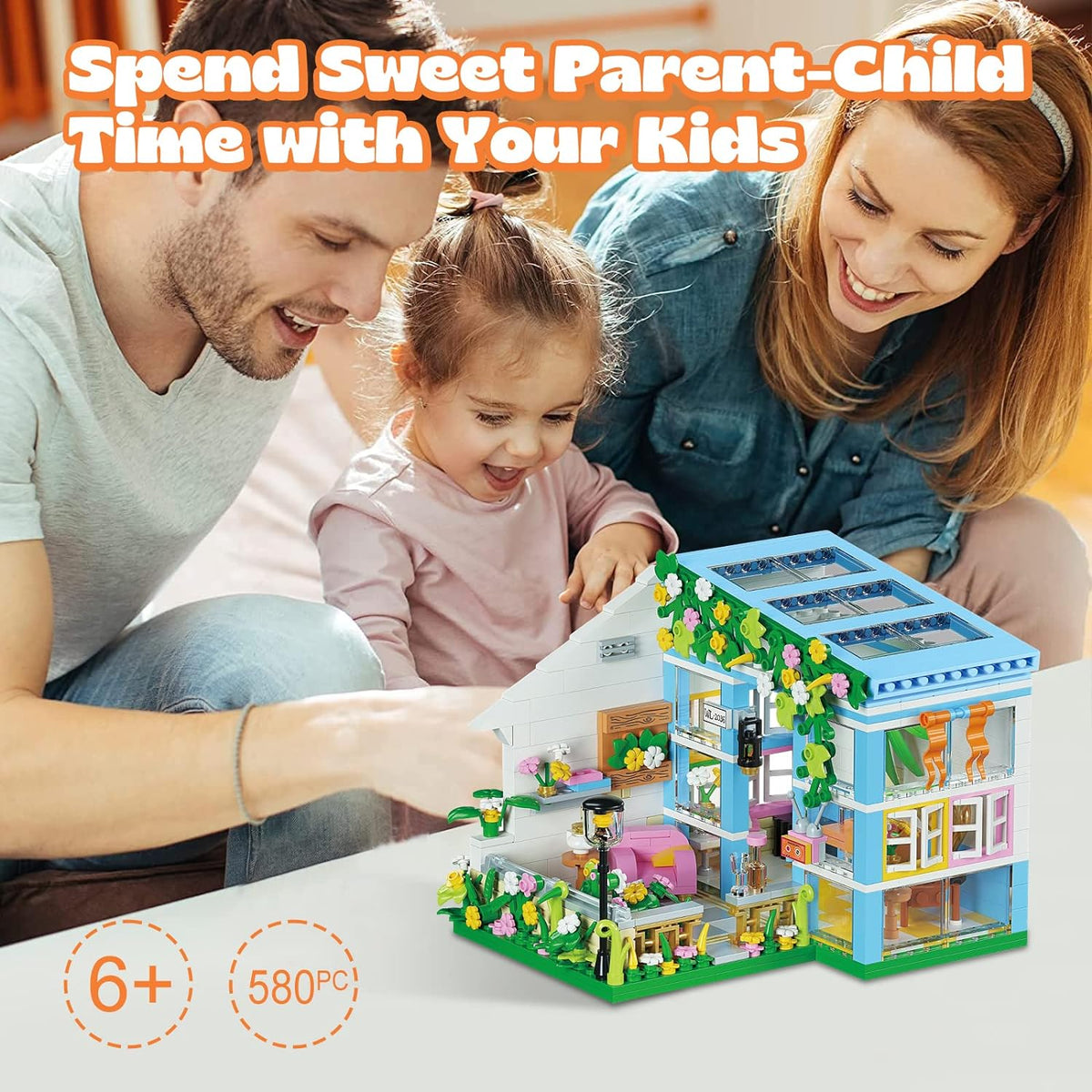 Flower House Building Toys Garden Building Blocks Sets for Kids N59250