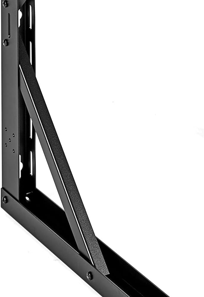 12U Wall-Mount Open Frame Network Equipment Rack, 24.81 Inch Depth, Steel, Black I5983