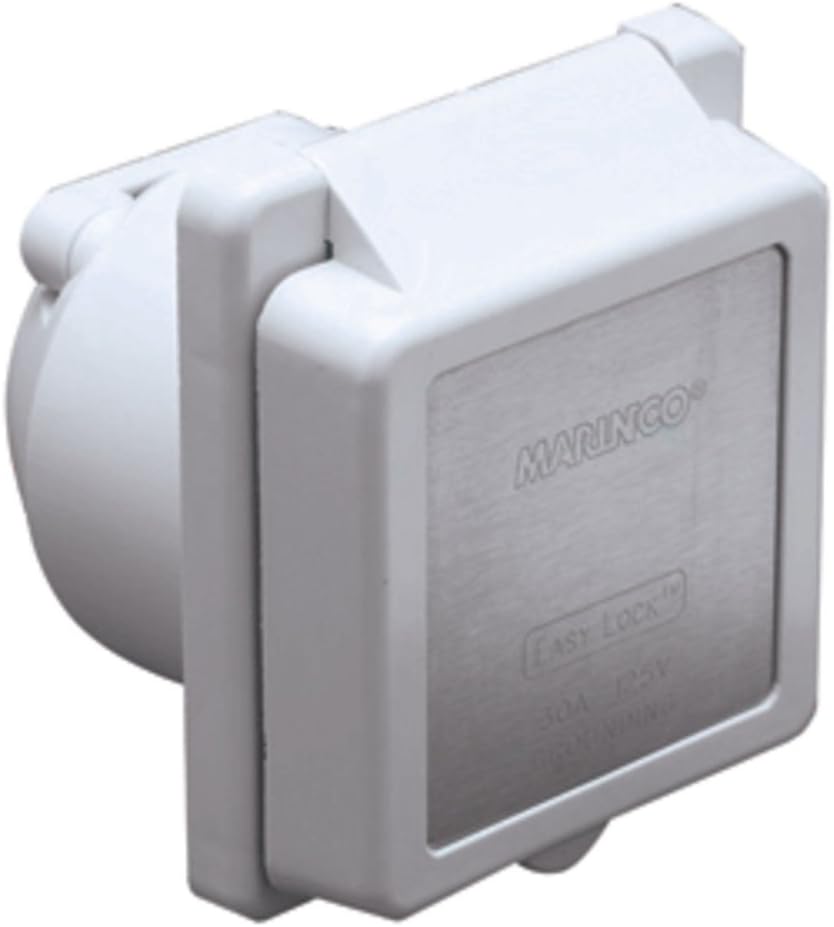 30A 125V White Power Inlet Pack of 2 X87866