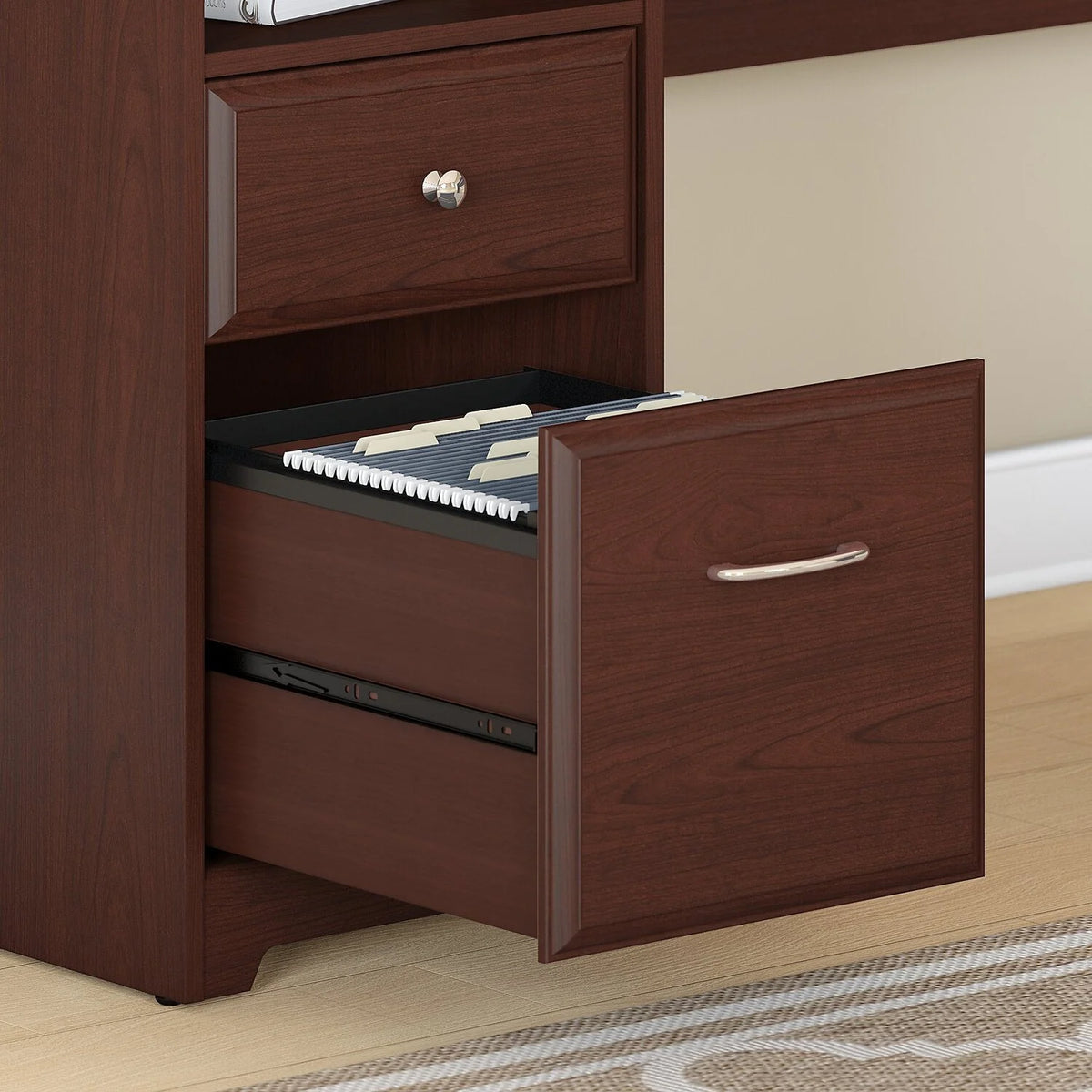 60W L Shaped Computer Desk With Drawers D4152