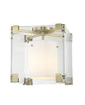 Aged Brass 1 Light Flush Mount K7181