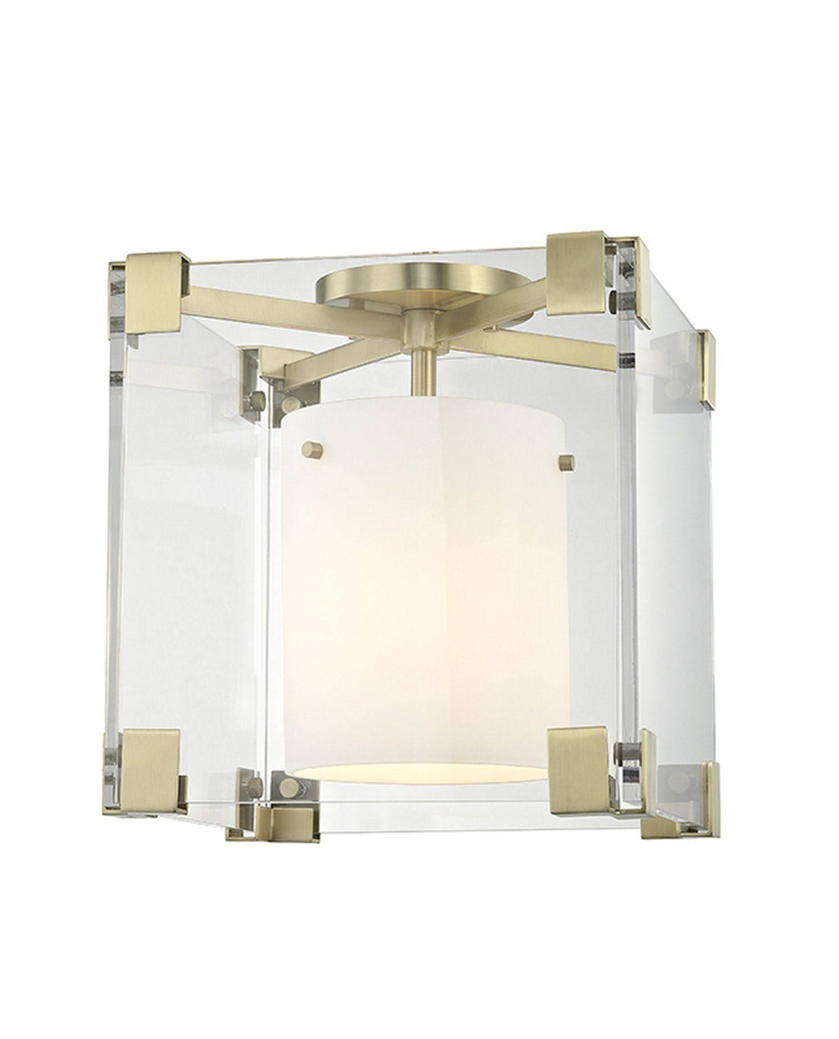 Aged Brass 1 Light Flush Mount K7181