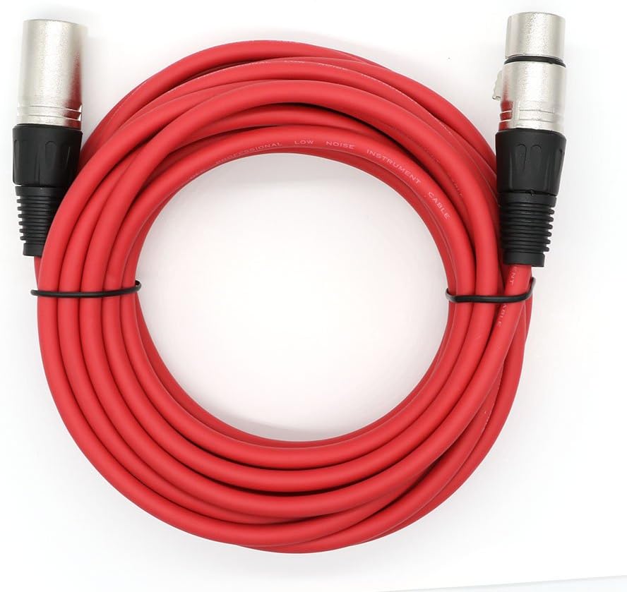 20' Balanced XLR 3 Pin Male to Female Colored Mic Cable 5 Pack U970987