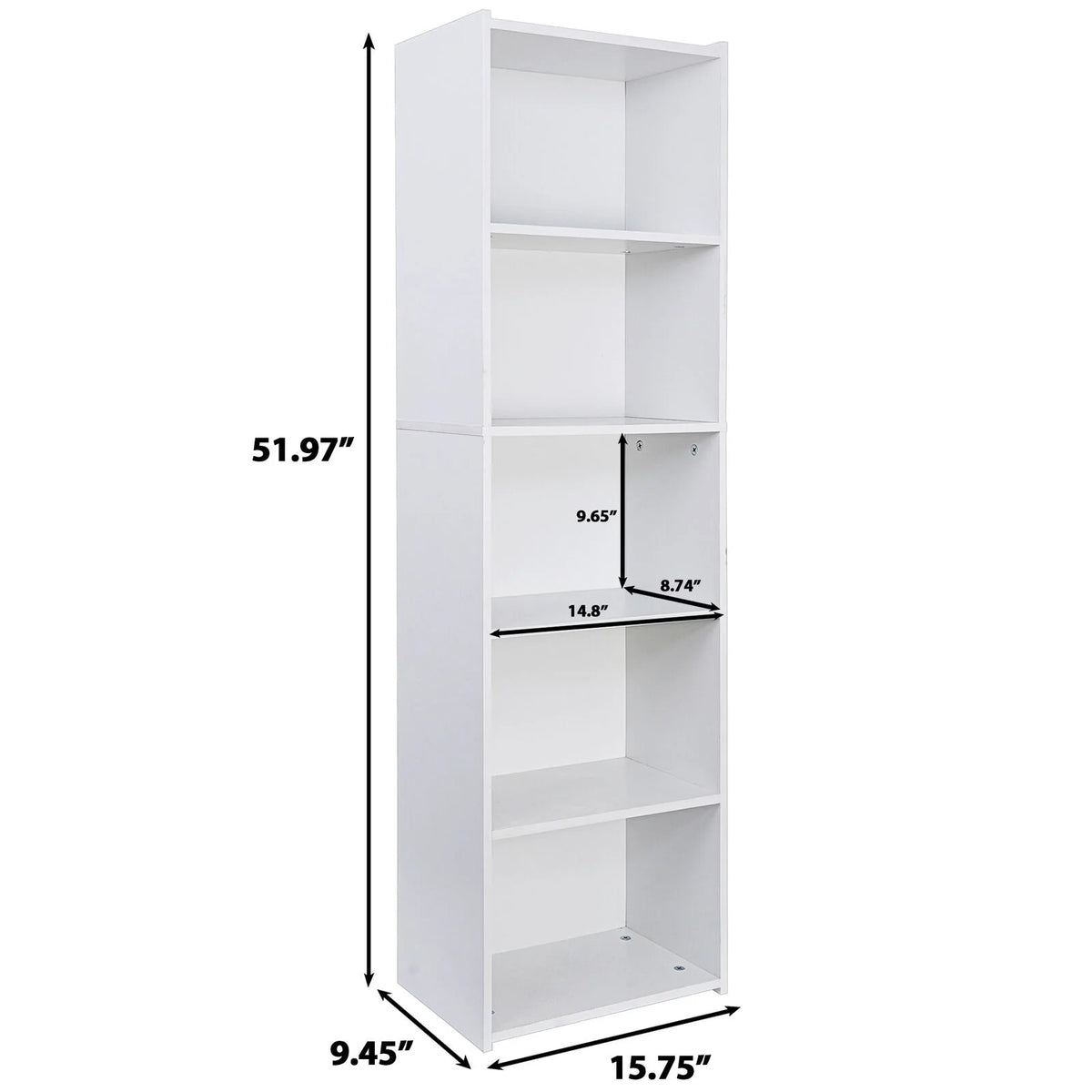 5 Tier Bookcase Bookshelf Storage Organizer Q9068