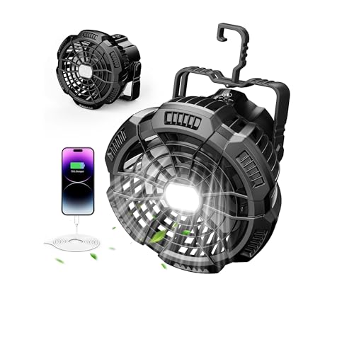 15000mAh Portable Camping Fan with Lantern V43467