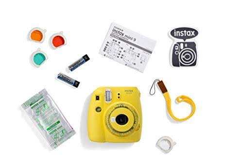 Yellow Instant Camera with 10 Shots K8757