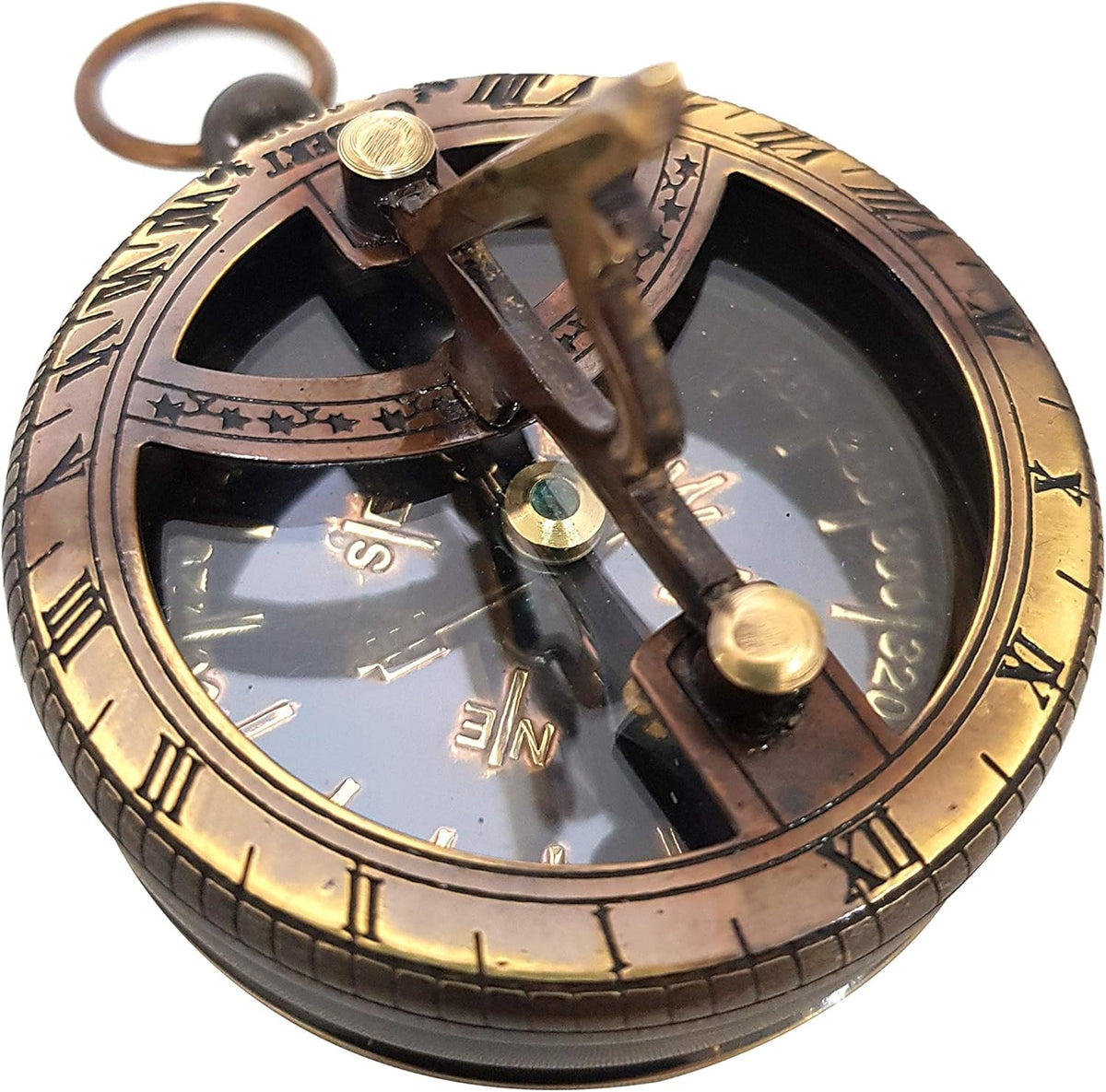 Brass Pocket Sundial Compass P723384