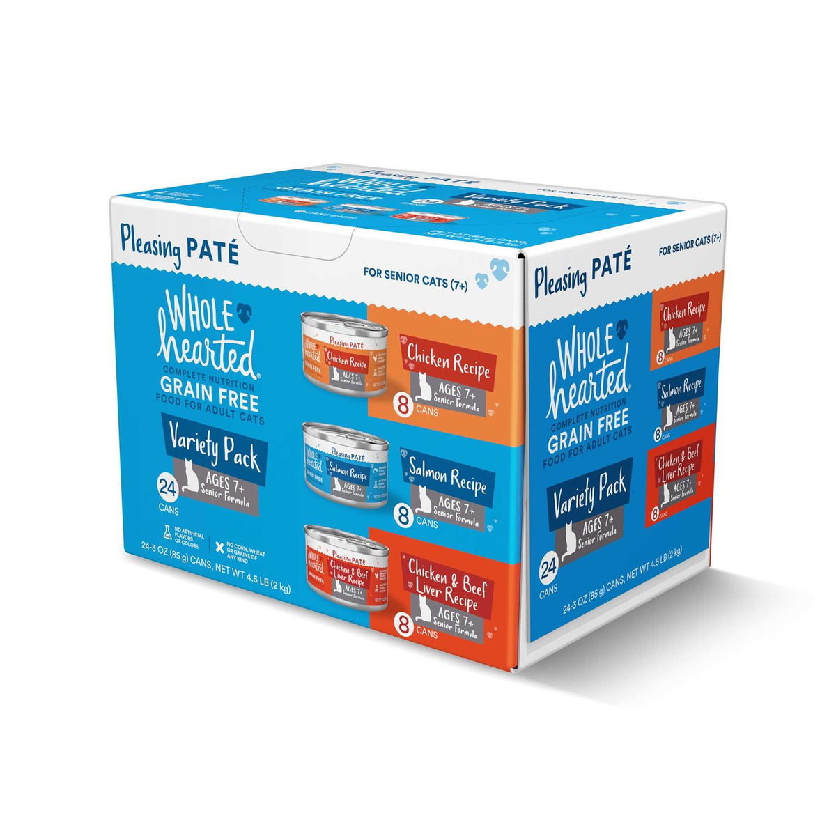 Grain Free Senior Wet Cat Food Pate Variety Pack T66952