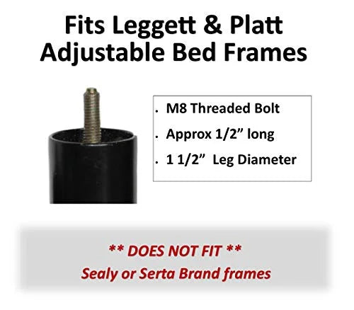 7" Height Set of 4 Adjustable Bed Leg Kit A3418