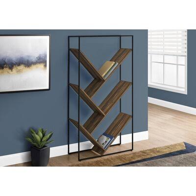 Brown Geometric Bookcase L7890