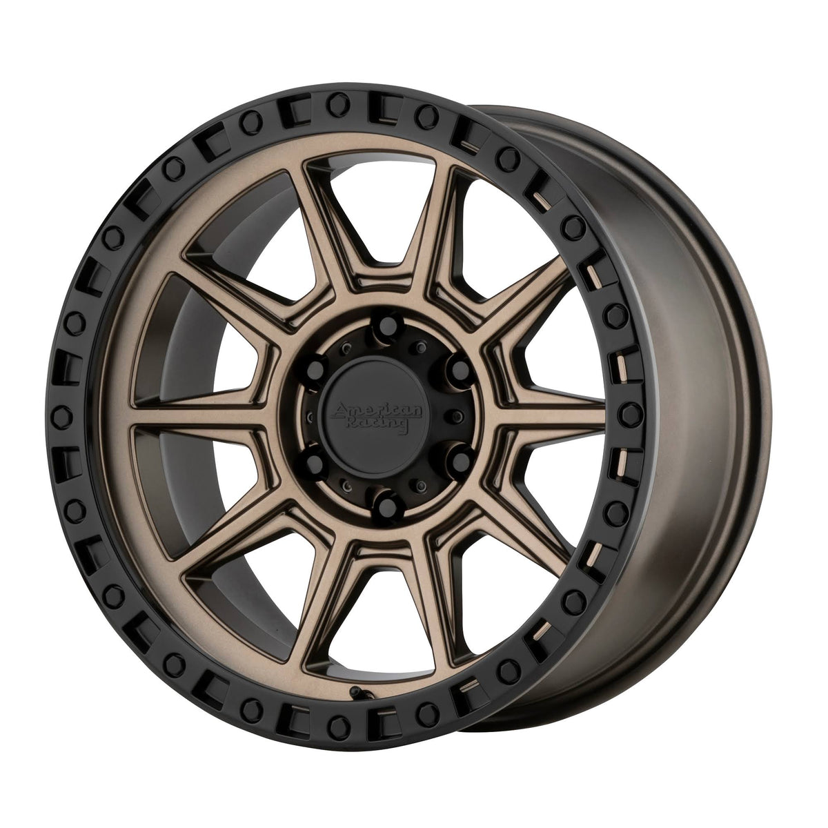 18x9 Matte Bronze Black Lip Wheel H7384
