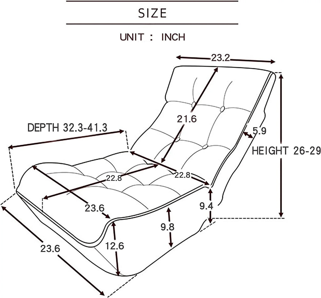 Dark Blue Fabric Folding Chaise Lounge Chair N736416