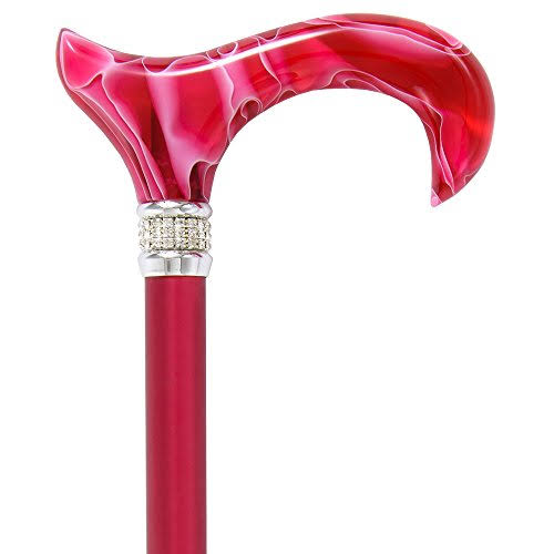 Magenta Pearlz with Rhinestone Collar and Adjustable Cane V644931