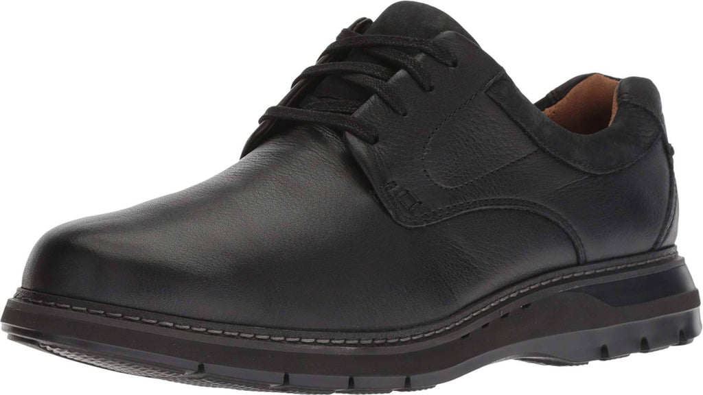 Black Leather Un Ramble Lo Shoes H878