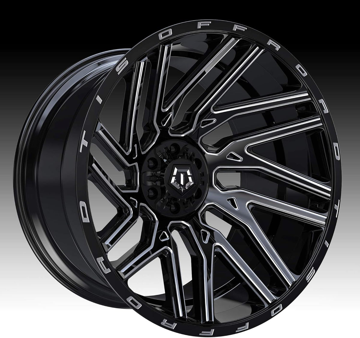 24x14 6x135/6x5.5" -76mm Black/Milled Wheel Rim V904
