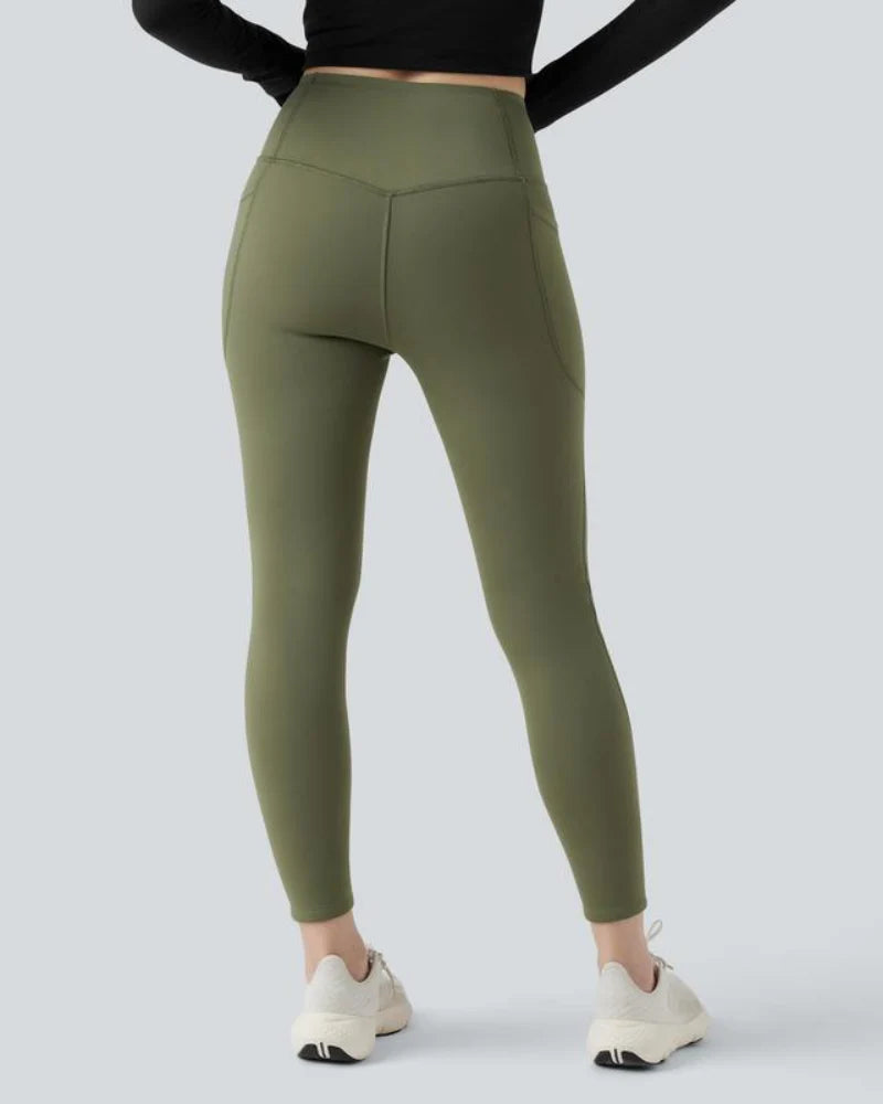 Thermal Tummy Control Yoga Leggings with Pockets F872011