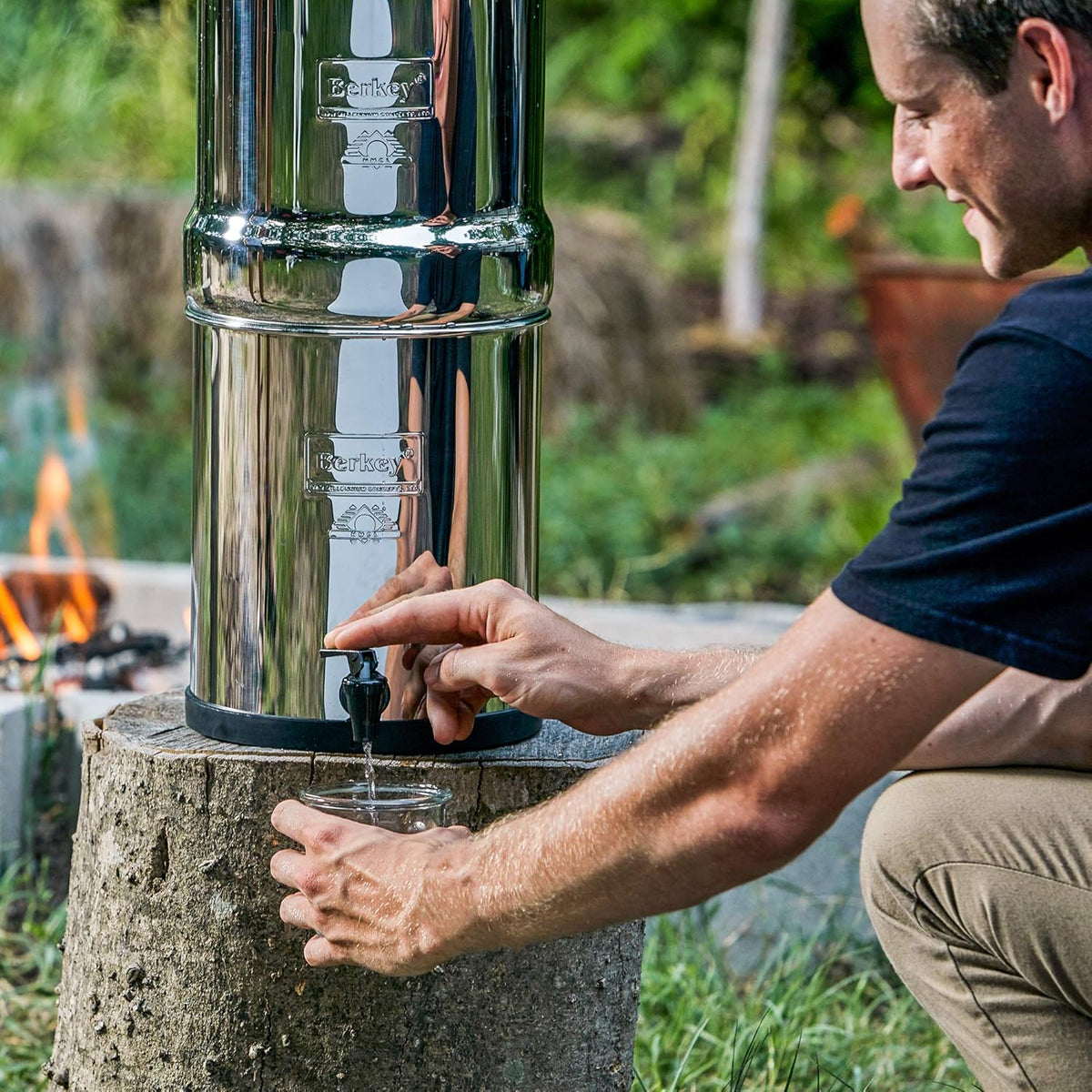Gravity-Fed Water Filter with 2 Black Berkey Purification Elements W182