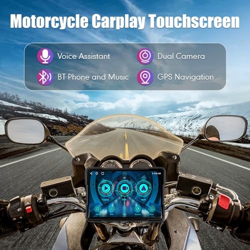 Motorcycle GPS Navigation System Waterproof 5 Inch Dual Bluetooth X2005