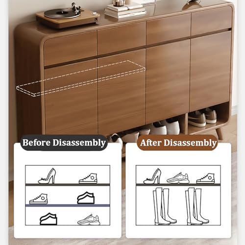 5 Tier Wooden Shoe Cabinet with Adjustable Shelves T4859