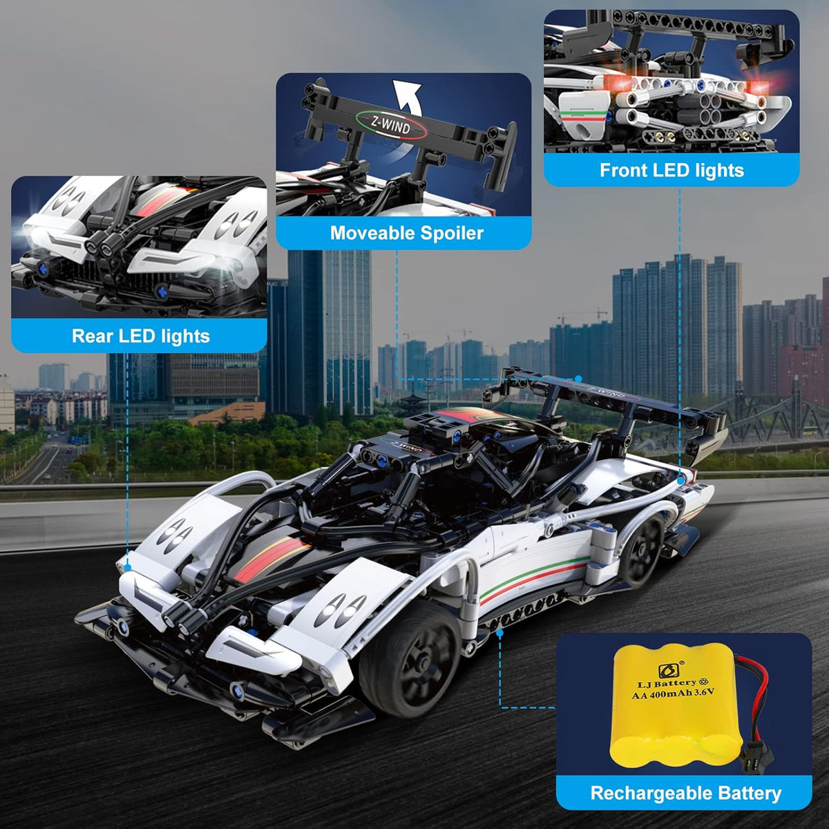 Remote Control Car Building Toys STEM Building Sets F434169
