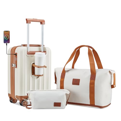 4 Piece Hardside Expandable Luggage Set with Spinner Wheels TSA Lock I69784
