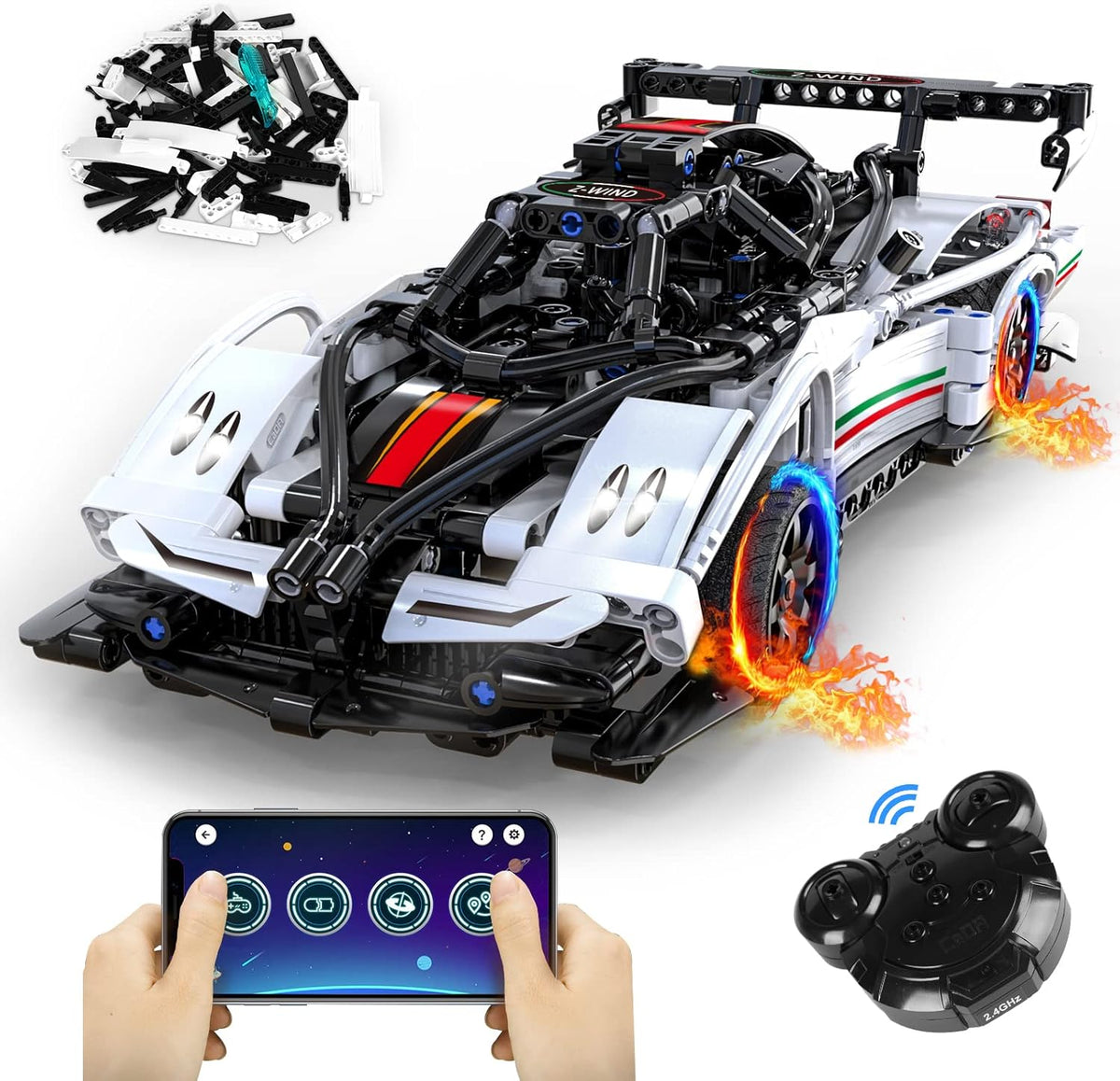 Remote Control Car Building Toys STEM Building Sets F434169