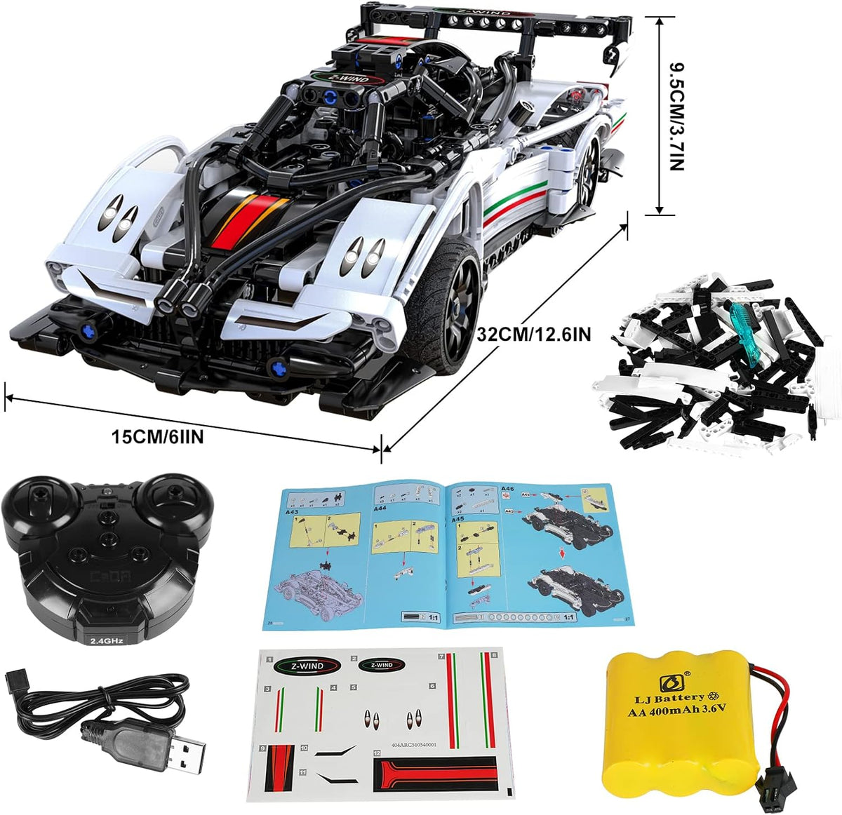 Remote Control Car Building Toys STEM Building Sets F434169