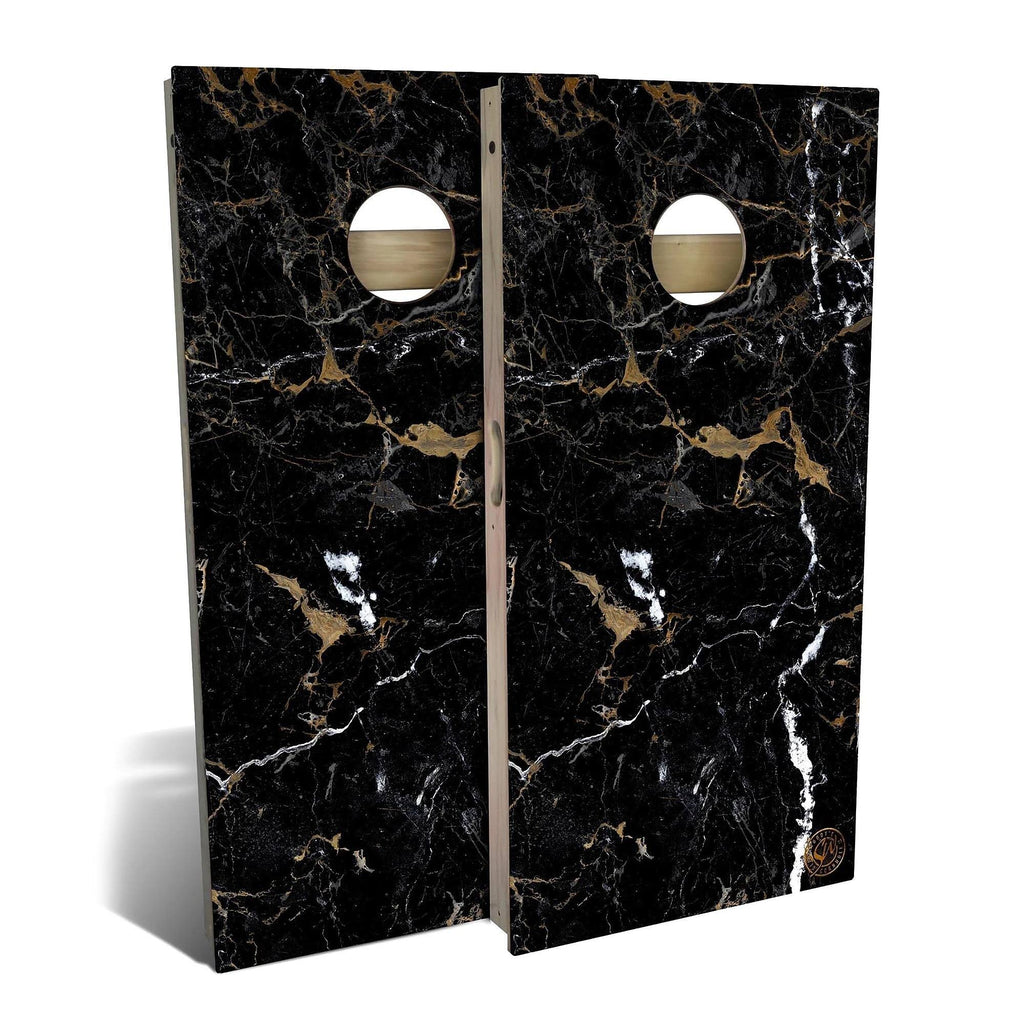 Black Marble Cornhole Set 2x3 Boards O12793