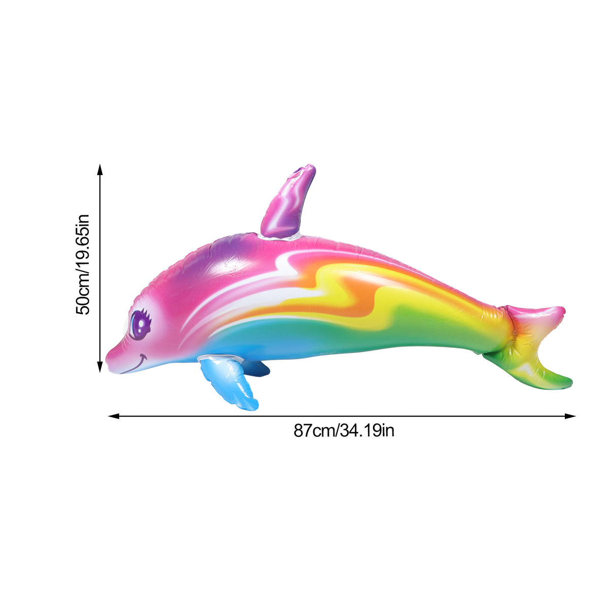 2 Pcs Inflatable Dolphin Toy Swimming Pool Learning Toys W729