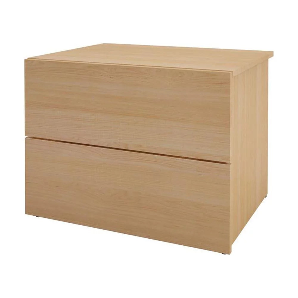 4 Piece Queen Size Bedroom Set Natural Maple and White S44184